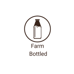 Camel milk is farm bottled