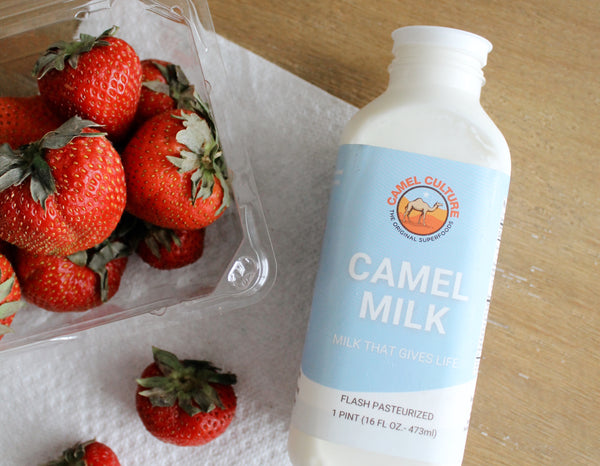 Strawberries & Cream Camel Milk Popsicles