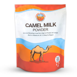 A bag of camel milk powder (400g) from Camel Culture.