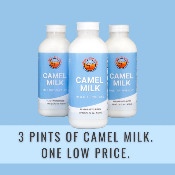 A low price sample pack of camel milk from Camel Culture.